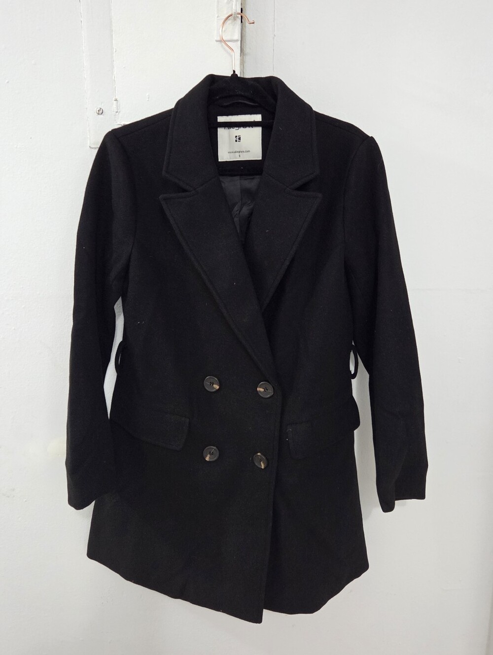 Allegra K Double Breasted Peacoat